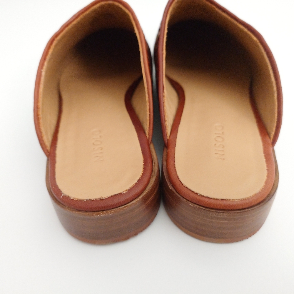 Nisolo Ama Woven Mule Brandy Leather Mules Slip On Sandals Shoes Size 9.5 - Picture 11 of 16